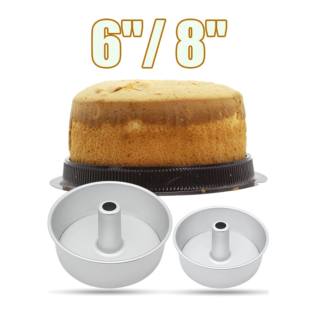 1 Pieces Angel Food Cake Pan Aluminum Non-Stick Round Chiffon Cake Baking Mould Bakeware with Removable Bottom