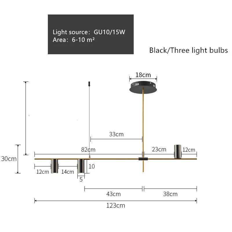 3 Lights-B Пост современный Ресторан светодиодный подвесная панель освещения Кофейня люстра офисная Подвесная лампа минималистичный Золотой/черный домашние осветительные приборы - Цвет абажура: 3 Lights-B