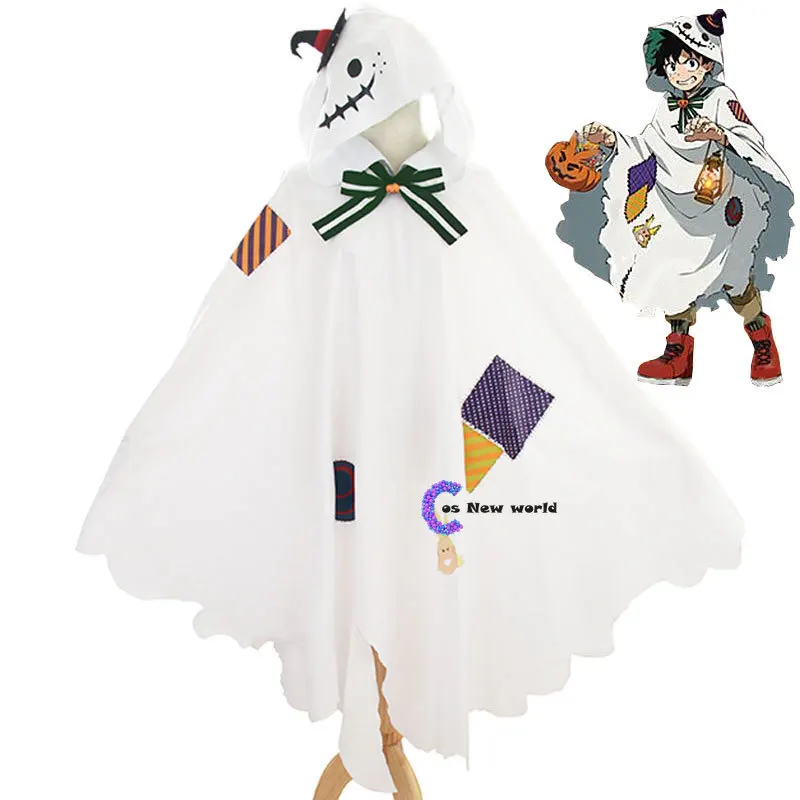 

Boku No My Hero Academia Midoriya Izuku Cosplay Wigs Costumes Cloak Cape for Halloween Christmas