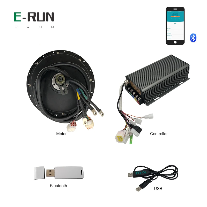 US $482.80 100KPH QS Bicycle Spoke Wheel Hub Motor 3000W 205 50H V3 Type with SVMC72150 Controller Regen Flux Weakening Function