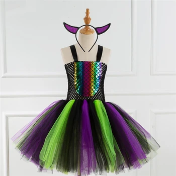 

Deluxe Mermaid Costume Cosplay For Girls Dress Halloween Costume For Kids