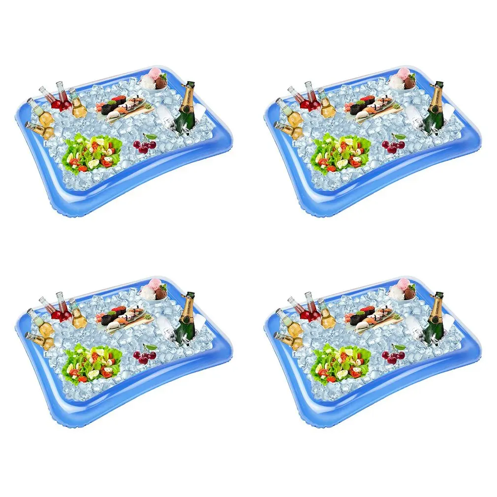 Hot New 4 PCS Inflatable Beach Mat Sand Table Creative PVC Space Cup Holder Air Mattress Pool Water Food Drink | Дом и сад