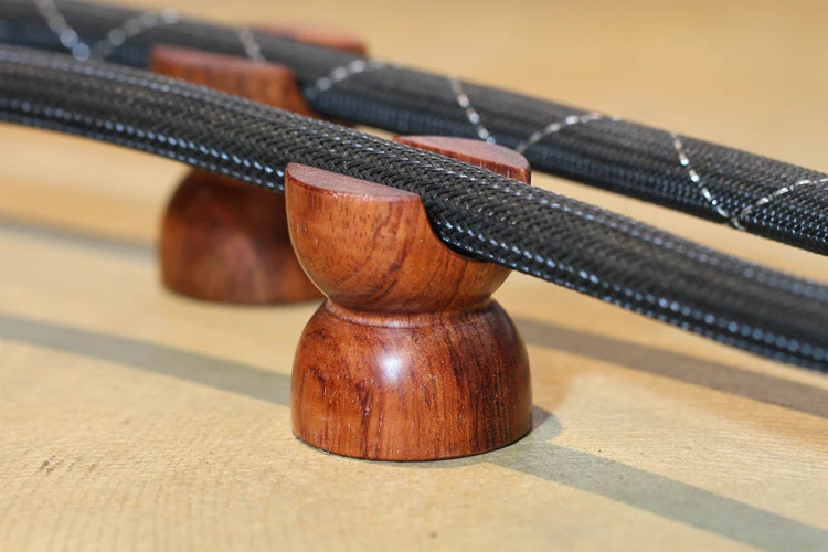 HiFi Áudio Rosewood Isolamento Fio Suporte, Cabo