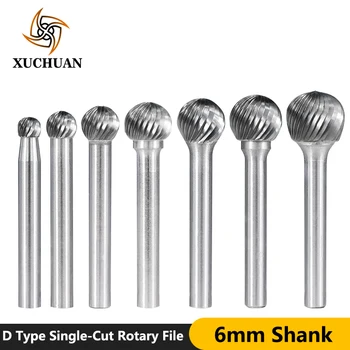 

Rotary File Single-Cut D Type Tungsten Carbide Steel Burr Dome Rotary Files For Metalworking Carving Tool Rotary Cutter Files