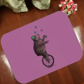 

Floor Mats Anti Slip Mat Cartoon Circus troupe bear anime Printed Pattern Carpet Rug for Bathroom Door Living Room free shipping