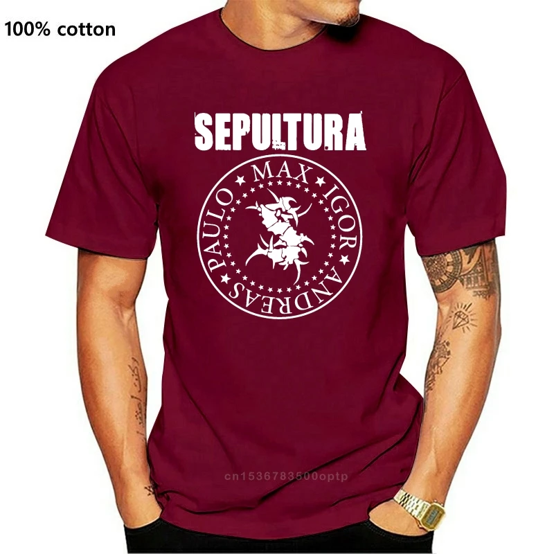 SEPULTURA футболка &quotТюлень&quot размеров S-3XL цвета черный белый цвет для мужчин и