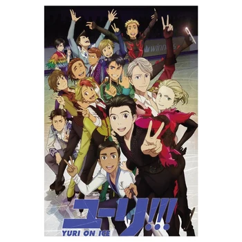 

Anime YURI!!! on Ice Wall Spun Silk Posters Study Living Room Home Decor Comic Exhibition Display Wall Art Painting