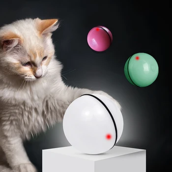 

Smart 360 Degree Self Rotating Ball Nontoxic Cat Toys Interactive Pet Kitten Game Led Light USB Charging Cat Ball
