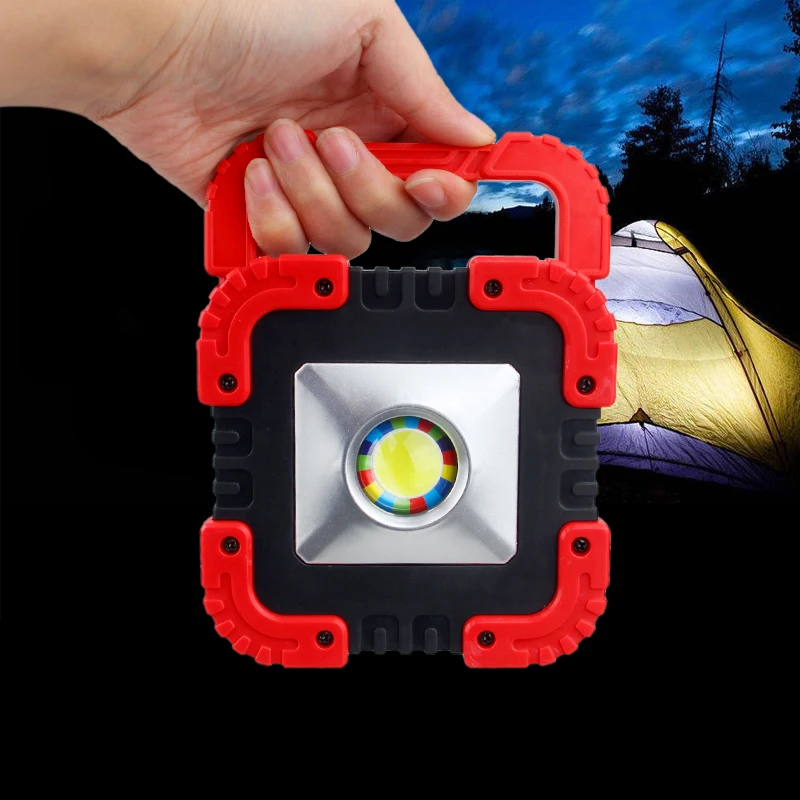 10W 1000lm Solar COB Led Portable Spotlight Super Bright Work Light Rechargeable for Outdoor Lampe Flashlight | Лампы и освещение