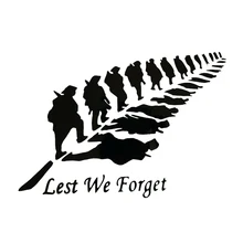 

17*12.4cm Lest we Forget feather Car Van Vinyl Sticker Decal Graphic Window JDM Drift car stickers and decals