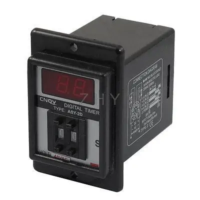 

AC 48V 1-99 Second Digital Timer Time Delay Relay Black 8 Pin ASY-3D