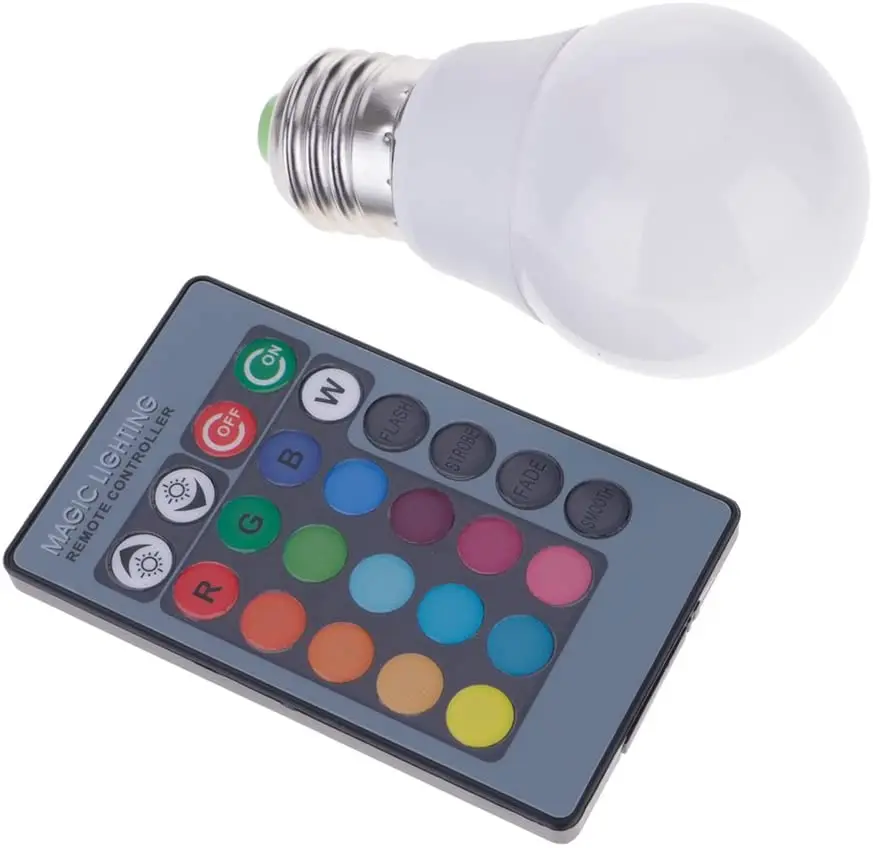 Диммируемые светодиодные RGB лампы E27/E26 3 Вт цветные люстры Светодиодный
