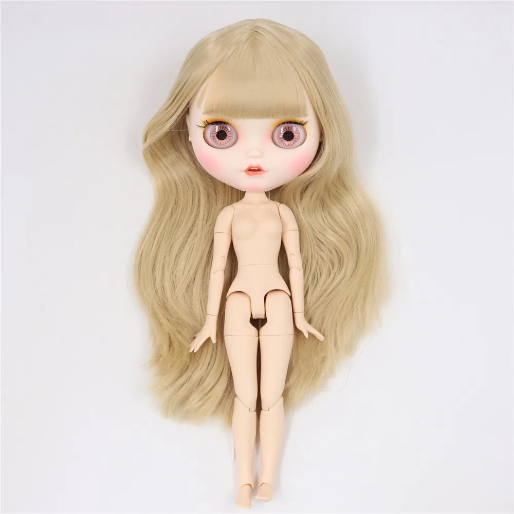 Ледяная фабрика blyth кукла белая кожа соединение тела пользовательская кукла bjd игрушка матовое лицо золотые волосы голые куклы 30 см