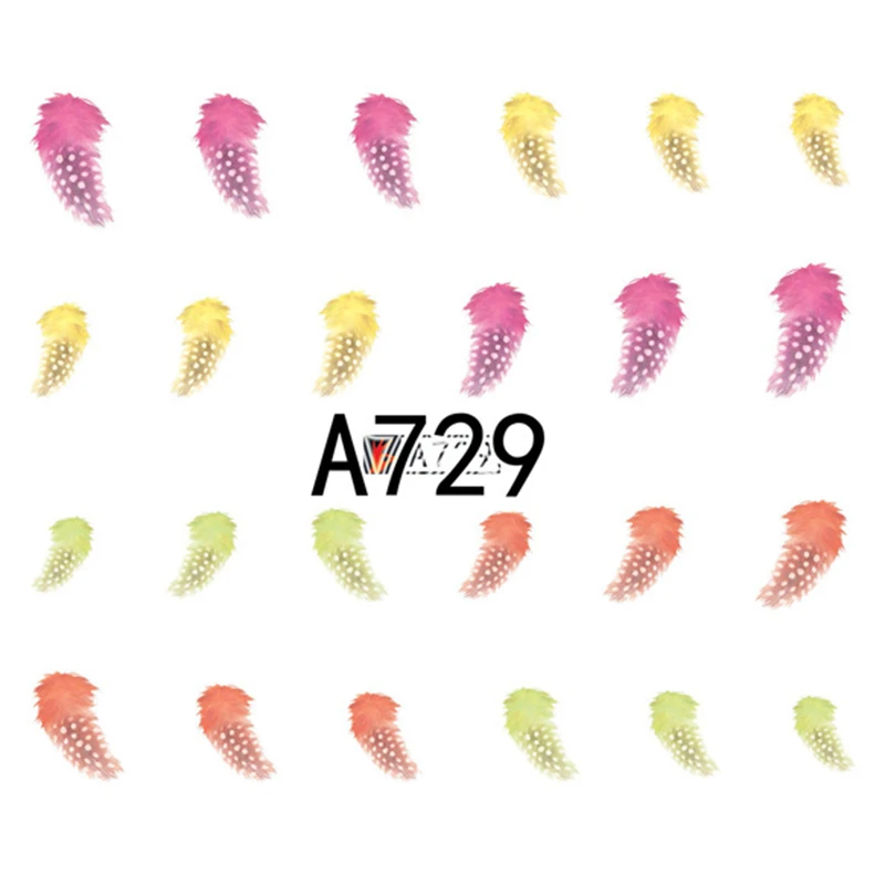 GAM BELLE 1pc Hot Designs Colorful Feather Tattoos Nail Decals Manicure Water Transfer Stickers Nail Art 1 GAM BELLE 1pc Hot Designs Colorful Feather Tattoos Nail Decals Manicure Water Transfer Stickers Nail Art 5
