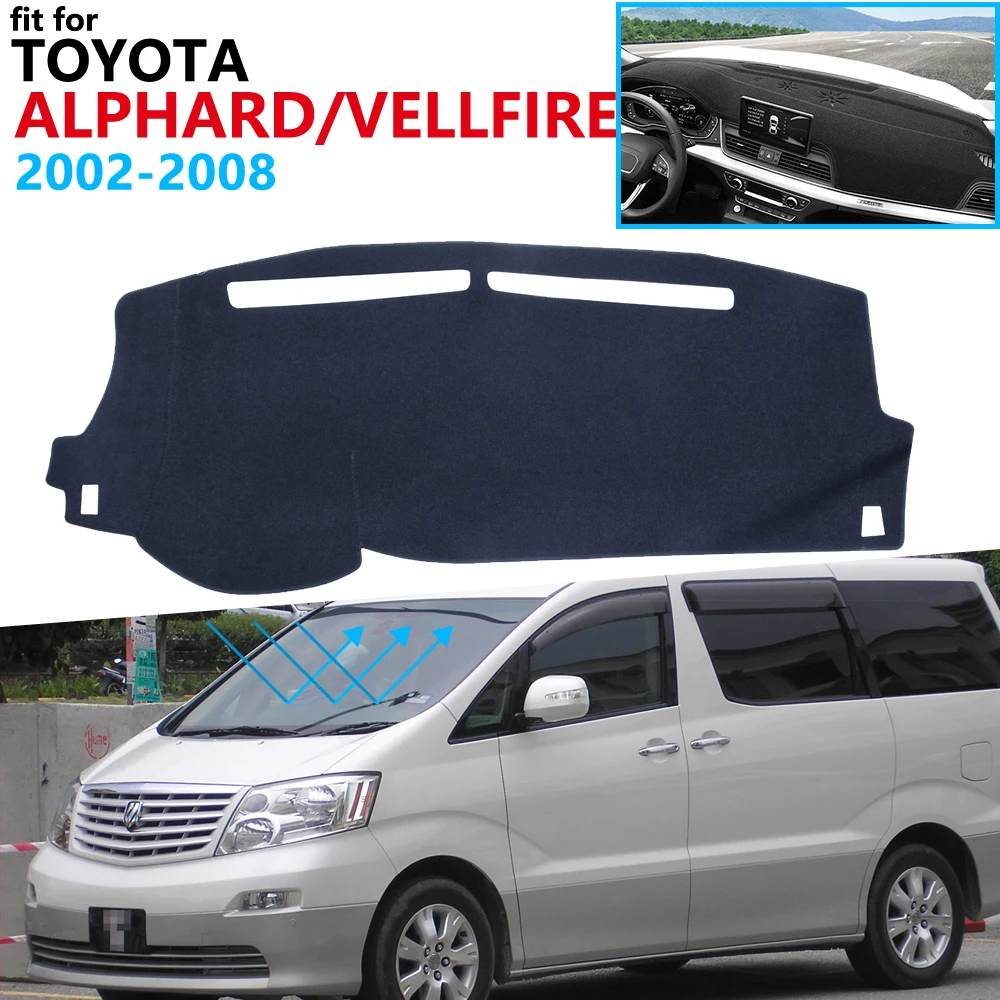 Защитная накладка на приборную панель для Toyota Alphard Vellfire AH10 10 2002~ 2008 автомобильные аксессуары приборная панель коврик от солнца 2006