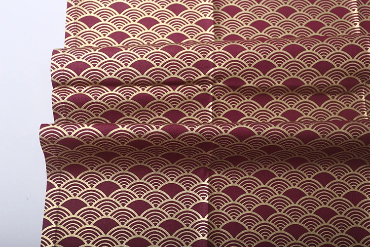 Хлопчатобумажная ткань Ретро японский хенд-мейд DIY Ткань несколько цветов красный бронзированный лоскутное платье сумка материал