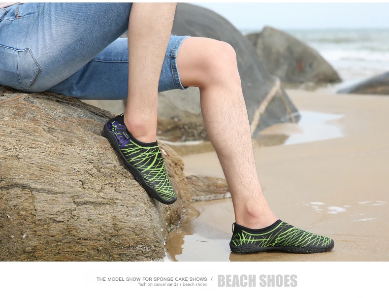 Модные кроссовки, быстросохнущие, унисекс, акваобувь, водонепроницаемая обувь для пляжа, мужская обувь, женская обувь, дизайн резиновой подошвы, для йоги, бега