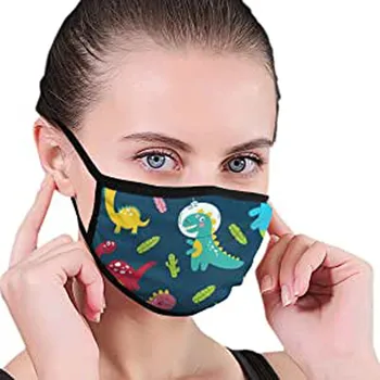 

Dinosaur printing Reusable Protective PM2.5 Filter mouth Mask anti dust Face mask Windproof Mouth-muffle bacteria proof Flu Mask