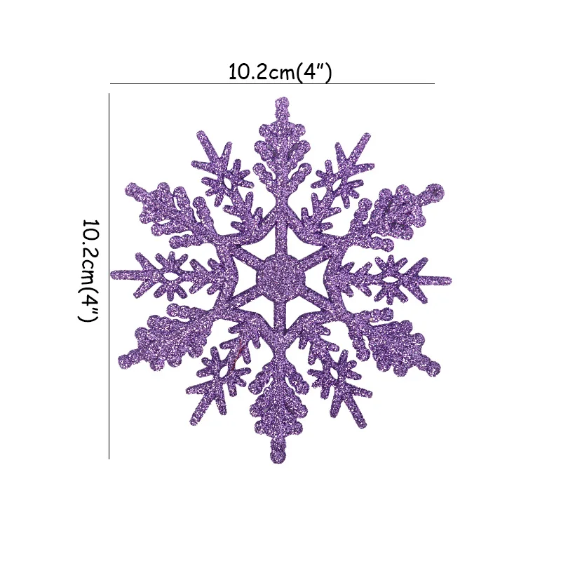 WEIGAO 4 шт. мерцающие рождественские орнаменты снежинки Рождественская елка подвесное украшение для дома натальный год Noel Декор Navidad
