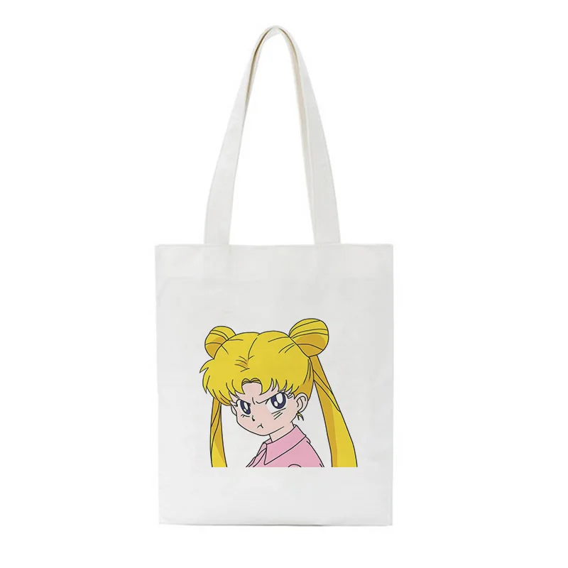 Sailor Moon Аниме милый кот печати сумки на плечо Harajuku красивая сумка Новая мода сумка большая Ulzzang женская сумка кошелек - Цвет: 3614