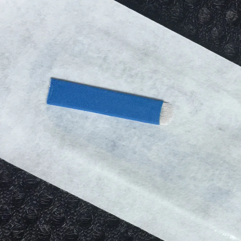 100 шт 18 Pin u-образные иглы для татуировки перманентный макияж бровей вышивка лезвия для 3D микроблейдинг ручная Татуировка ручка