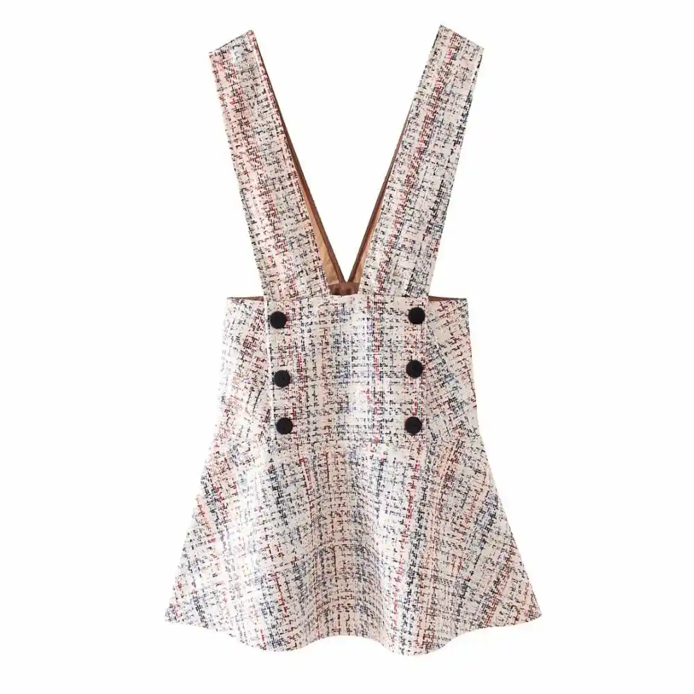 houndstooth overall dress