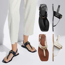 

Jenny&Dave 2022 Indie Folk Vintage Genuine Leather Fashion Gold Buckle Summer Roma Sandals Women Shoes Woman Shoes Women Sandals