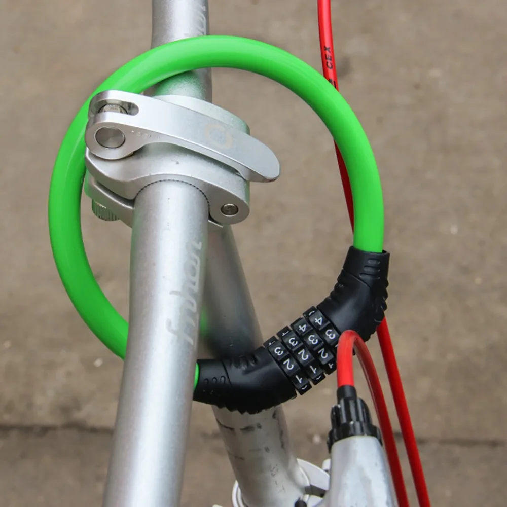 Bicycle lock heavy combination chain safety digital lock zinc alloy lock PVC material multi-lock car built-in knob 30N15 (5)