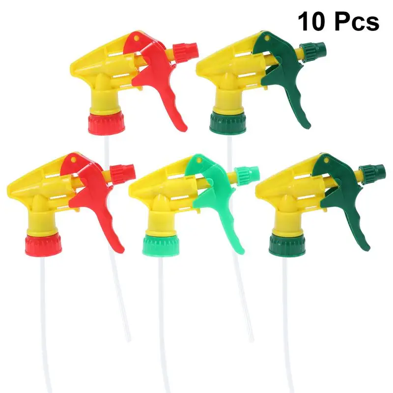 10 Pcs Spray Bottle Trigger Replacement Spray Nozzles Thicken Sprayer Replacement Trigger Spray Tops Spray Heads (Random Color)-0