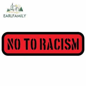 

EARLFAMILY 13cm x 3.9cm for No To Racism Stamp Car Decals Bumper Window Suitable for VAN RV Waterproof Laptop Car Stickers