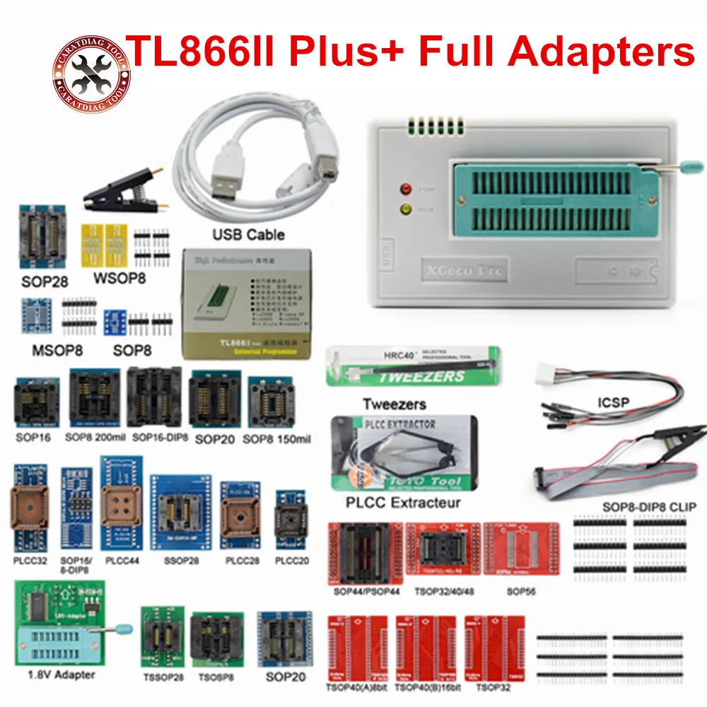 Программатор V11.30 Minipro TL866II Plus USB-программатор с поддержкой 16000 + IC SPI Flash NAND EEPROM MCU PIC