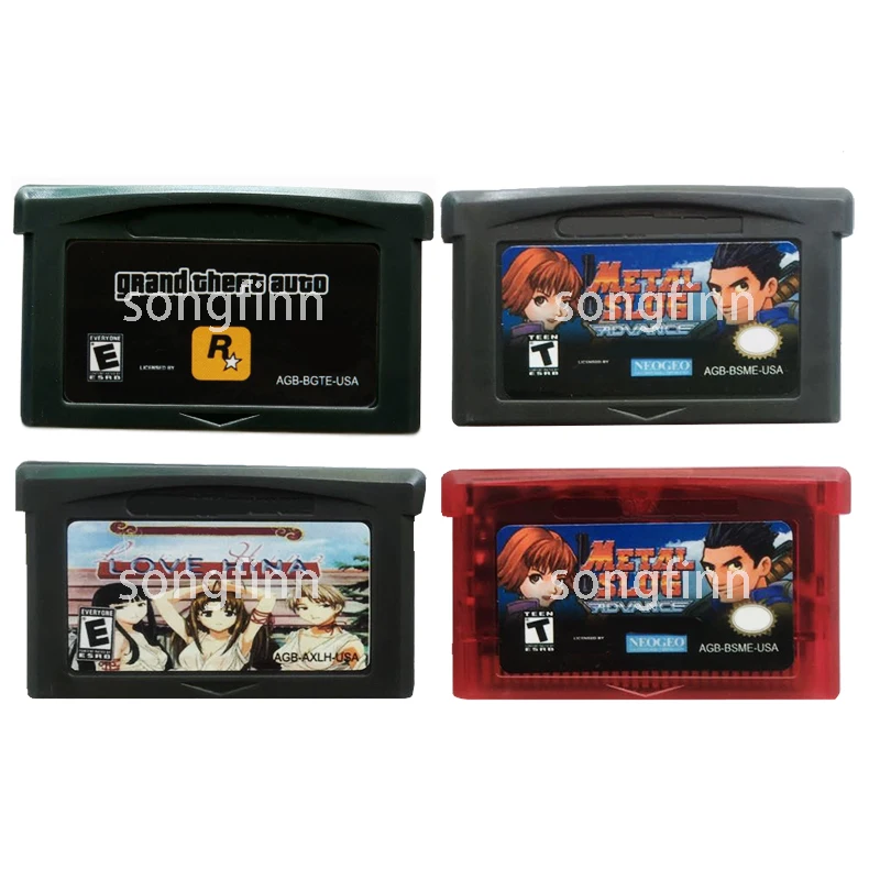 Металлический картридж для 32 бит игровой консоли Lufia Grand Theft Auto Love Hina | Электроника