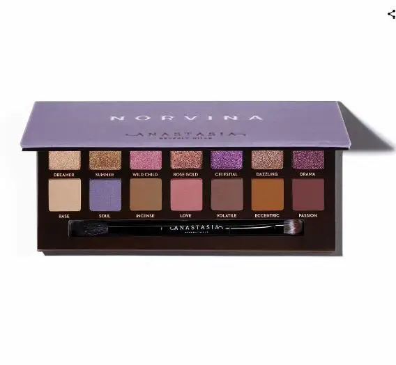 Прозрачный Палитра теней для век Anastasia Beverly Mills Jackie Aina, палитра теней для век Beverlying Mills, 14 цветов, набор для телесного свечения - Цвет: Прозрачный
