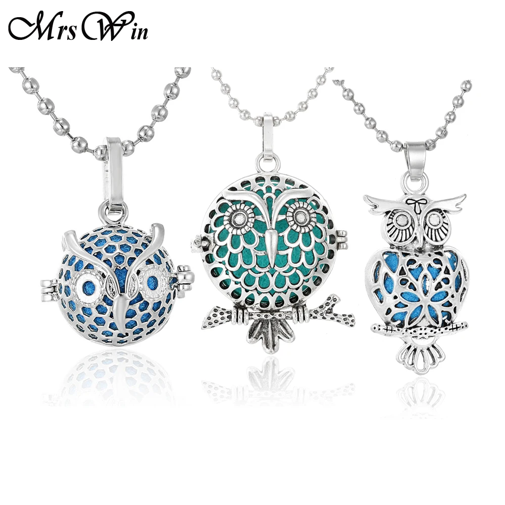 Aroma Diffuser Necklace owl clavicle chain Lockets Pendant Perfume