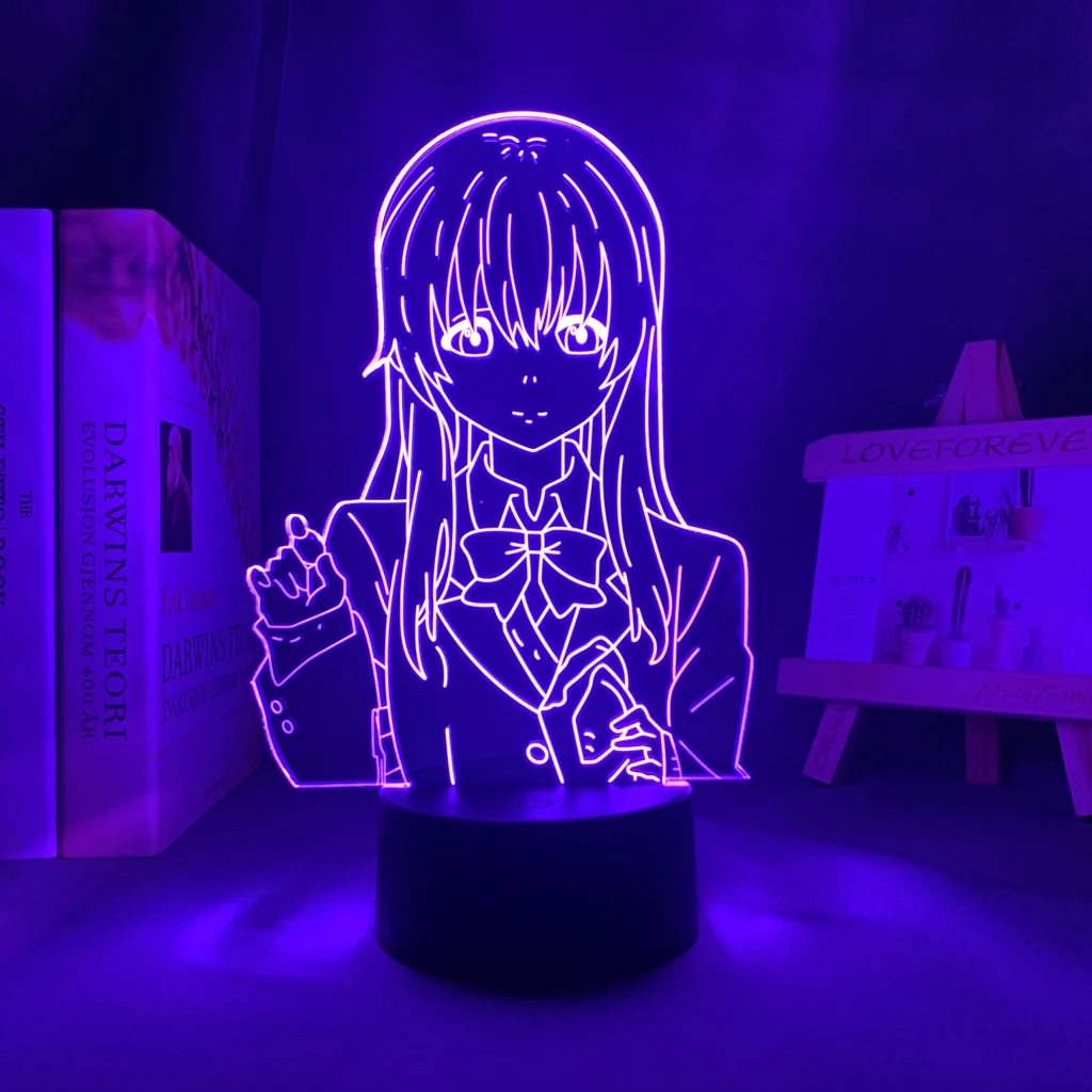Аниме светодиодный светильник тихий голос Shouko Nishimiya рисунок для номер Декор