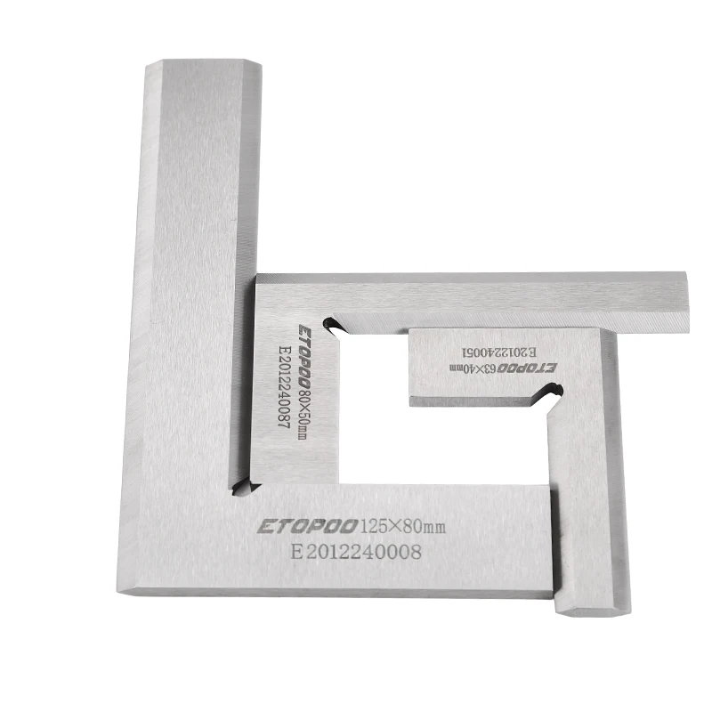 High quality 80*50mm 63*40mm Angle Square Broadside Knife-Shaped 90 Degree Angle Blade Ruler Gauge Blade Measuring Tool 4