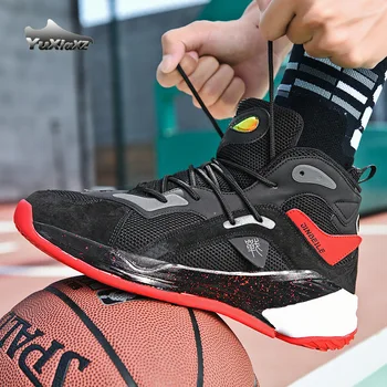 

New basketball shoes Korean wild high-top men's shoes shock absorption non-slip student sports shoes high top sneakers