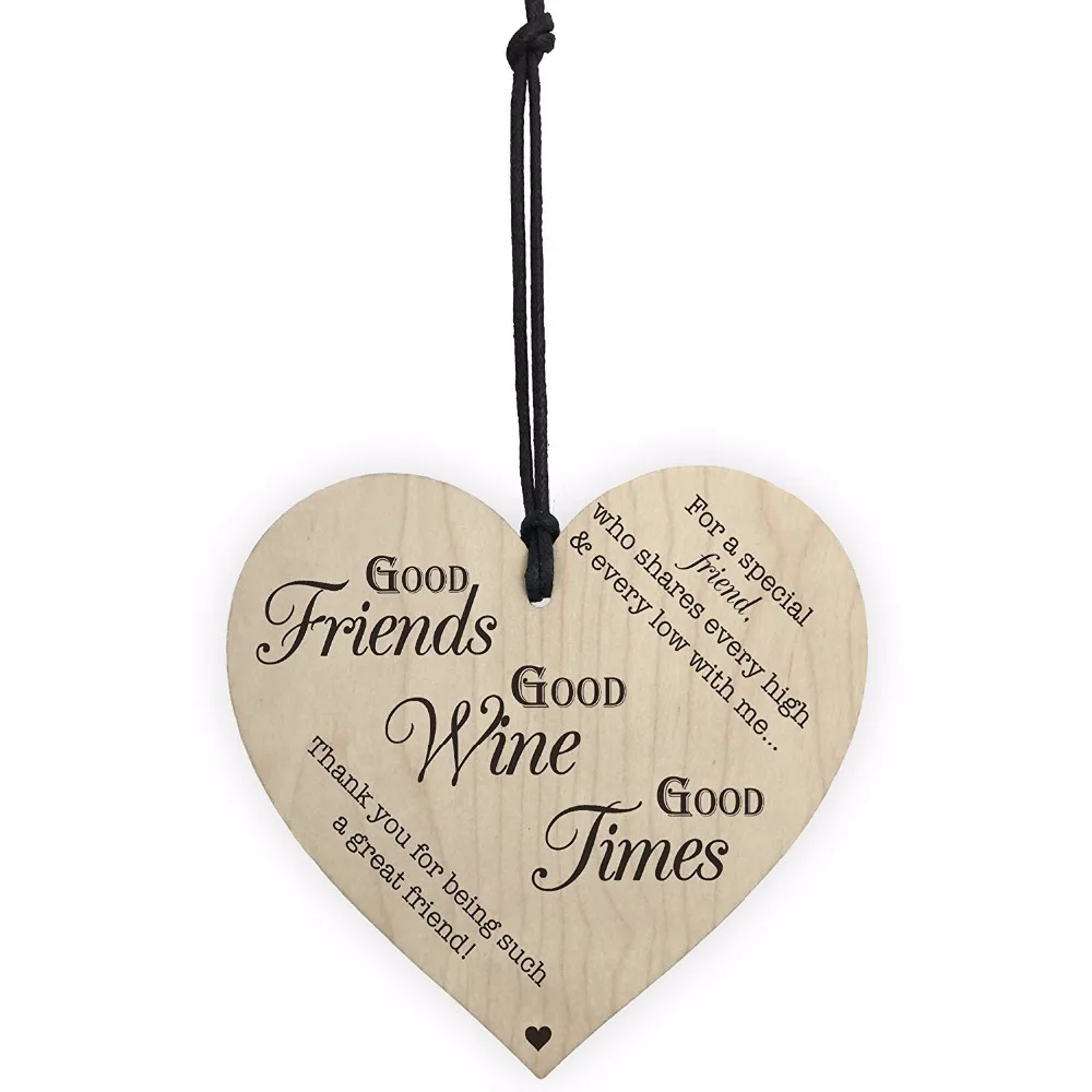 1-Meijiafei-Good-Friends-Good-Wine-Good-Times-Wooden-Hanging-Heart-Friendship-Alcohol-Plaque