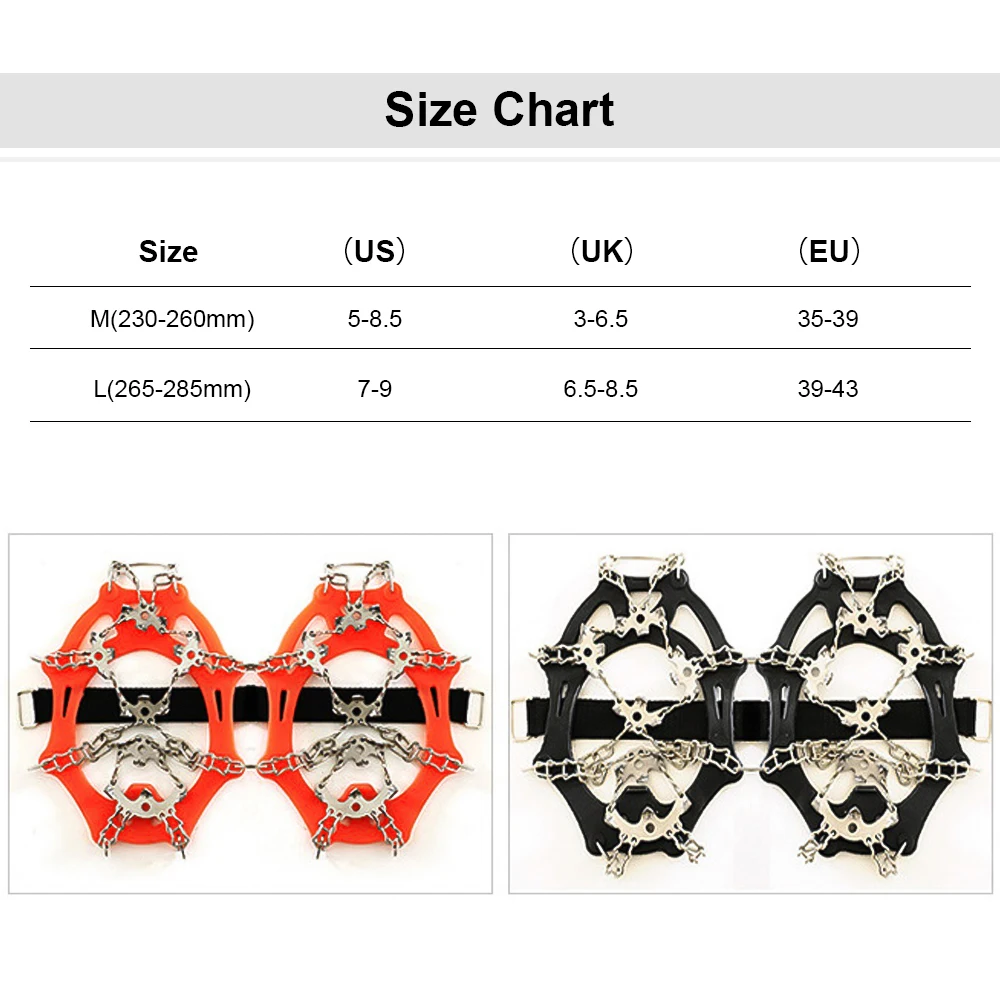 18 Denti Ramponi Ghiaccio Neve Arrampicata противоскользящие Scarpe Coperture Spike Tacchetti Ramponi Anti-scivolo Copriscarpe Новые