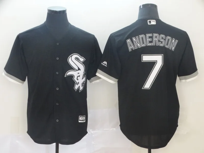 Chicago Все сшитые мужские плеер Yoan Moncada 10 Tim Anderson 7 45 трикотажные изделия - Цвет: AS photo