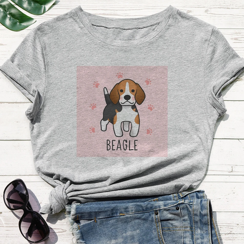 Модная рубашка Beagle Dog дешевая Женская одежда кавайная модная Милая футболка с