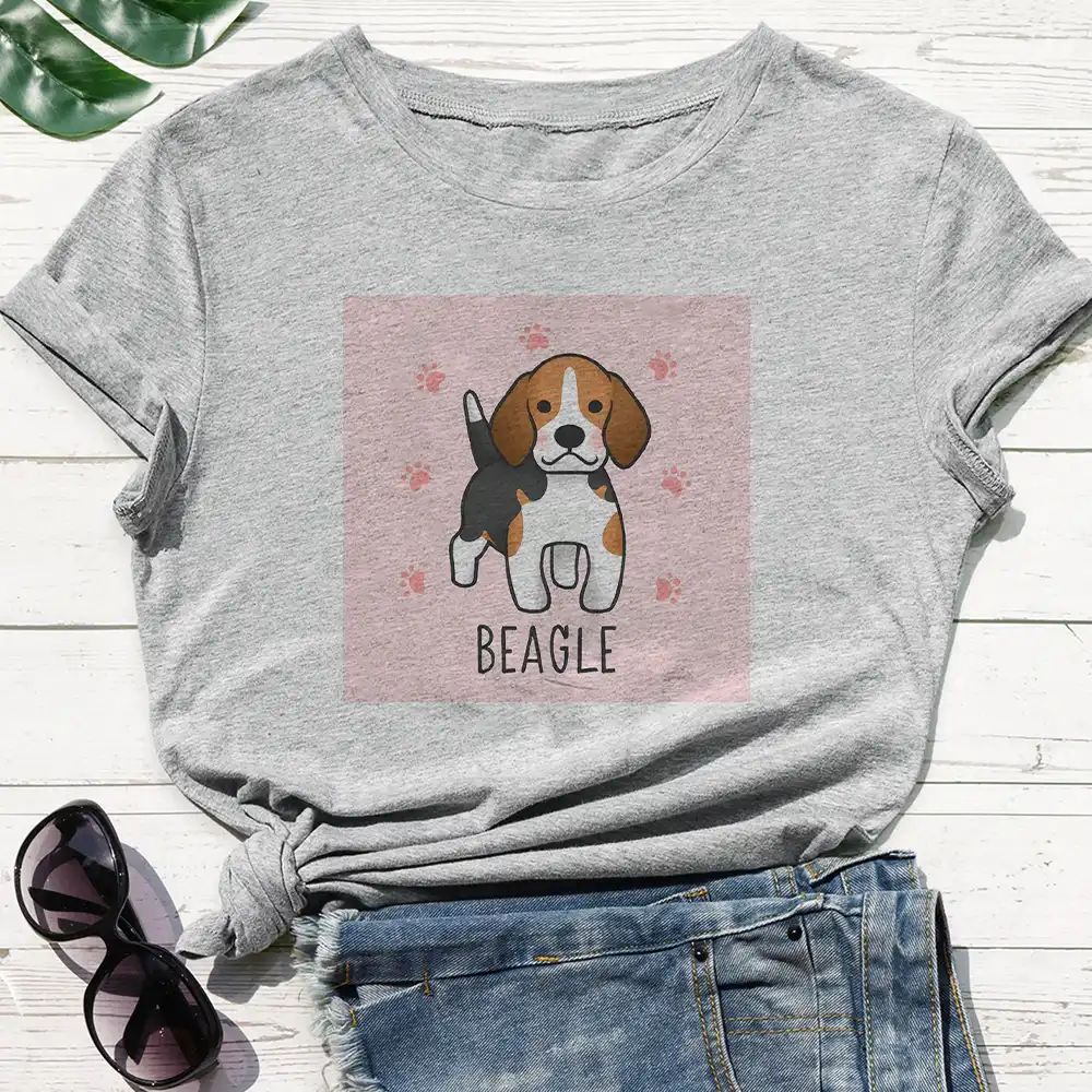ビーグル犬流行tシャツ安い女性服かわいいファッションかわいいグラフィックtシャツストリートプラスサイズ原宿ヒップスターの服 T Shirts Aliexpress