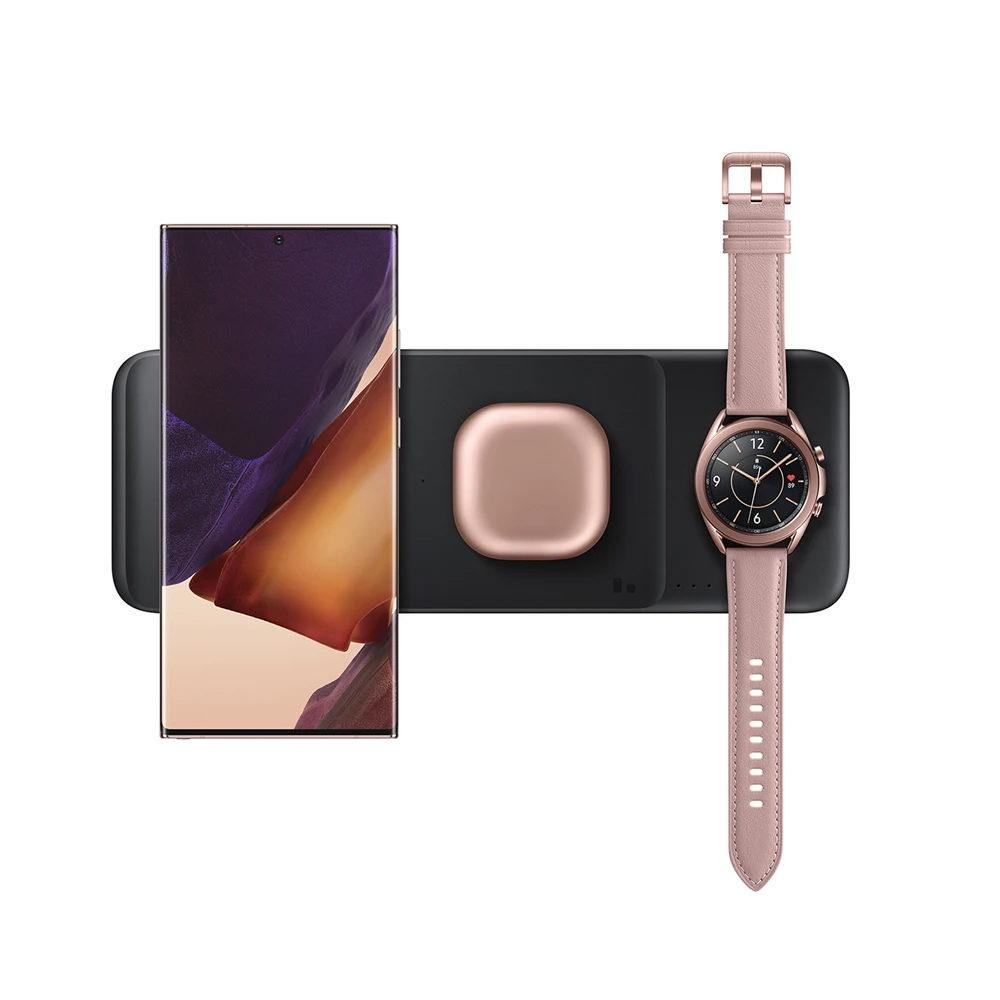 3 в 1 Беспроводное зарядное устройство Trio Pad для Samsung Galaxy S21 Ultra S20 S10 Note 20 10 9 8 buds Watch 4