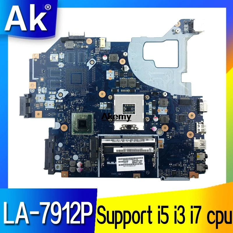 

Q5WV1 LA-7912P laptop motherboard for Acer V3-571 for Gateway NV56R E1-571 HM77 HD4000 NBC0A11001 Support i5 i3 i7 cpu