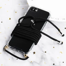 Ремешок шнур цепь чехол для телефона для iPhone 7 8 6 6S Plus XR XS Max X лента ожерелье ремешок висячий чехол для iPhone 11 Pro Max