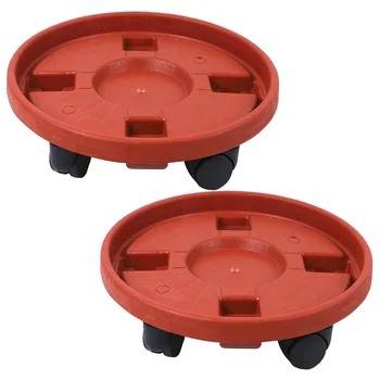 

2pcs 30cm Flower Pot Trays Removable Universal Wheel Foundation Plant Flower Pot Base for Home Garden