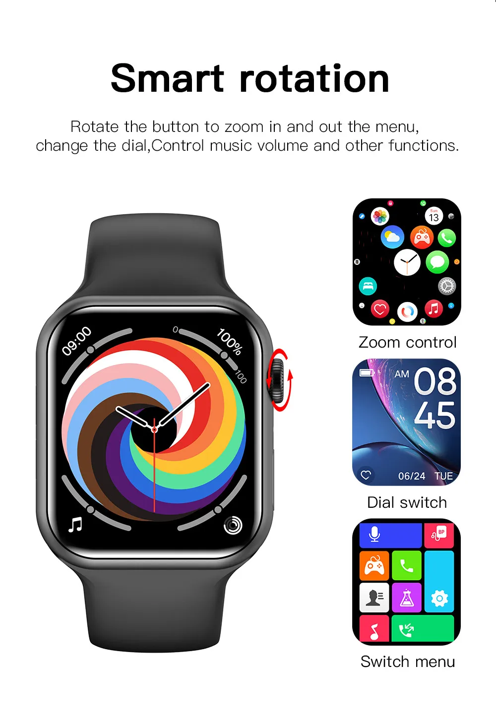 Iwo 14 U Watch 7 Series 7 Smart Watch 2021 Heart Rate Ecg Games Bluetooth Call Smartwatch Men Women Temperature Pk W27 W37 Pro