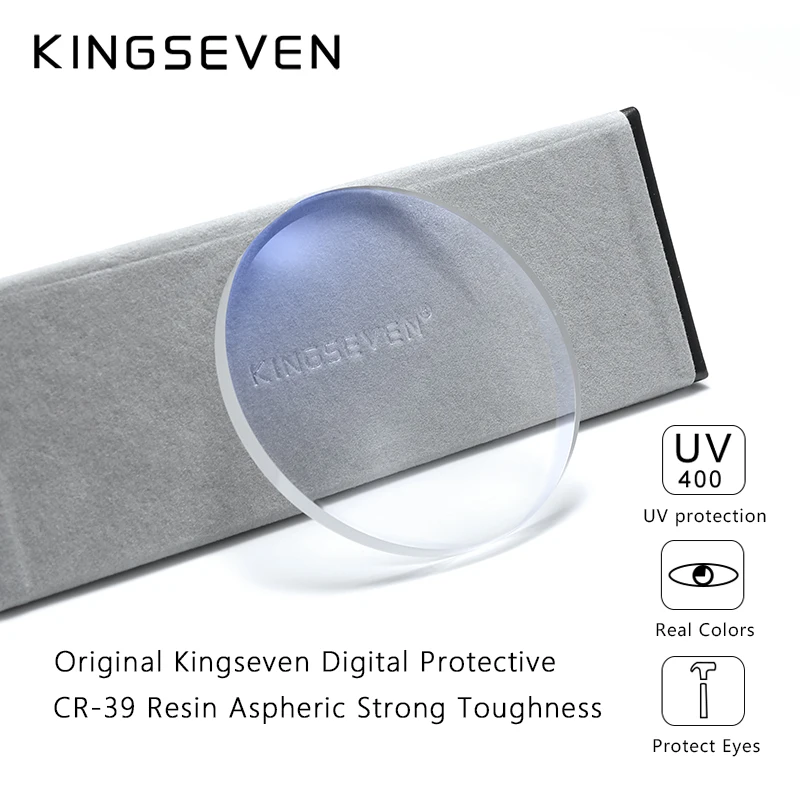 KINGSEVEN Anti Blue Blocking 1.56 1.61 1.67 Prescription CR-39 Resin Aspheric Glasses Lenses Myopia Hyperopia Presbyopia Lens