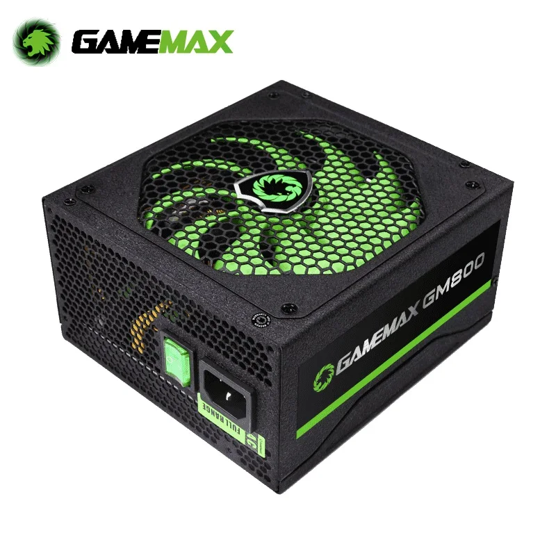 Gamemax 800 Вт блок питания полумодульный 80 плюс Бронзовый PSU PFC тихий вентилятор ATX