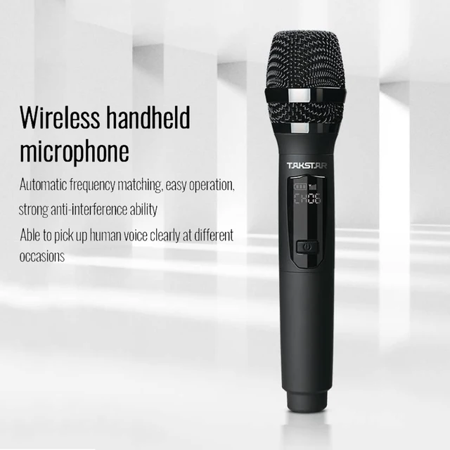  TAKSTAR Micrófono inalámbrico Bluetooth 2 en 1 y amplificador  de voz, altavoz portátil de micrófono de mano para karaoke, reuniones, al  aire libre, habla, fiesta DA10 (negro, no es un micrófono